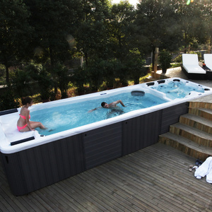 Luxury 7.5m Outdoor Spa Tub Endless Swim Pool Freestanding Hot Tub Spa Balboa swimspa Swim Spa