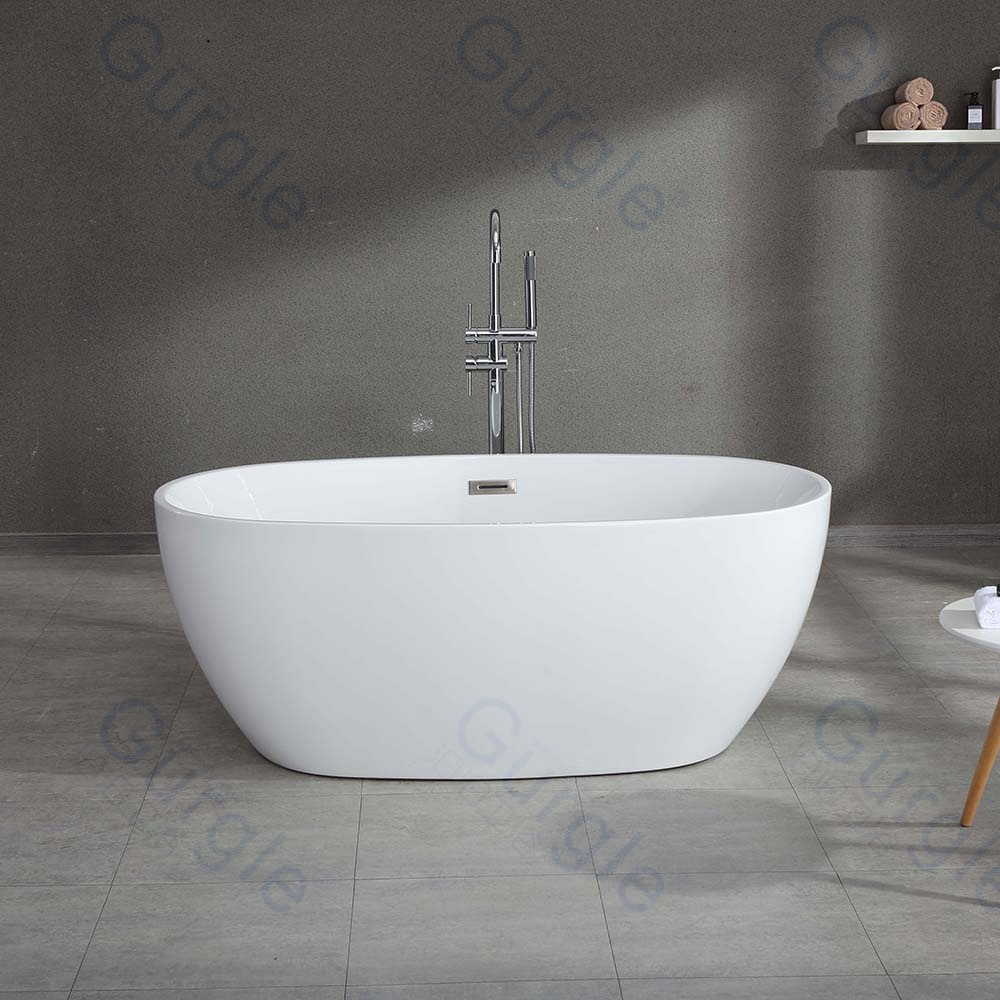 Gurgle Luxury bathtub Modern Indoor Bad Free Stand Alone Acrylic Bath Tub Bathroom Soaking Freestanding Bathtub