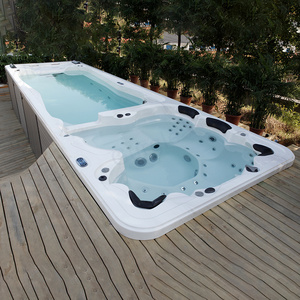 Large Outdoor 8 Person Hot Tub Swimming Pool Luxury Spa Function Bathtub Outdoor Spa Hot Tub Balboa Deep Soaking Spa Tub