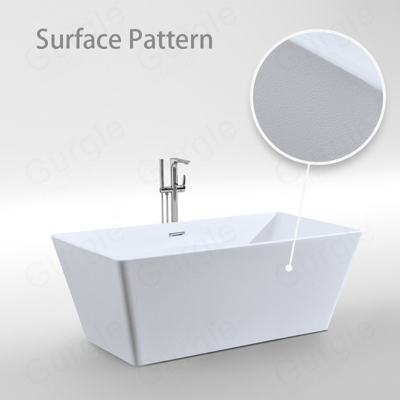 Customize Pattern Color Indoor Bathroom Acrylic Bath Tub Bathroom Soaking Tub Free Standing Bathtub