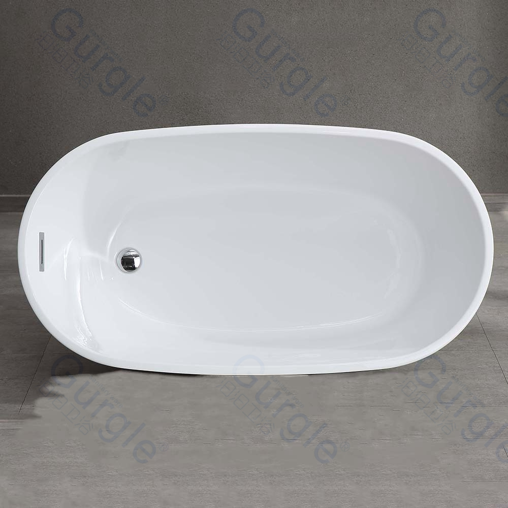 Best selling 2023 indoor white single person design Acrylic Material Freestanding solid surface bathtub