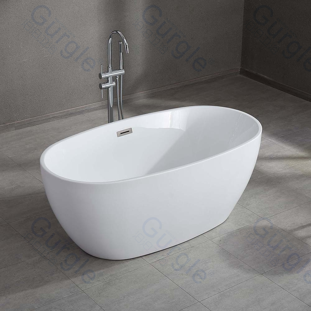 Gurgle Luxury bathtub Modern Indoor Bad Free Stand Alone Acrylic Bath Tub Bathroom Soaking Freestanding Bathtub