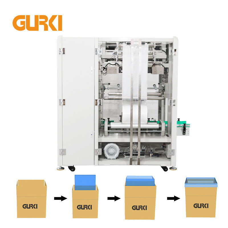 Automatic Poly Bag Inserter Machine for carton box or barrel