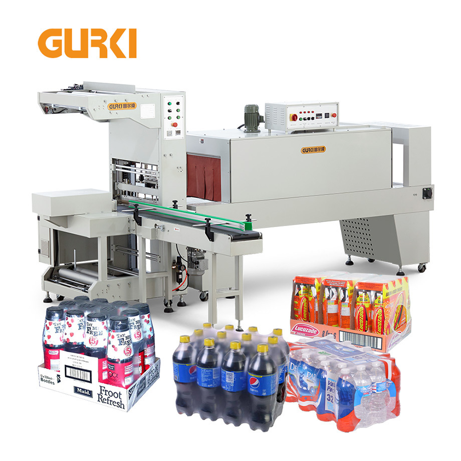 Glass Water Bottle Heat Sleeve Wrap Sealer Shrink Wrapping Machine