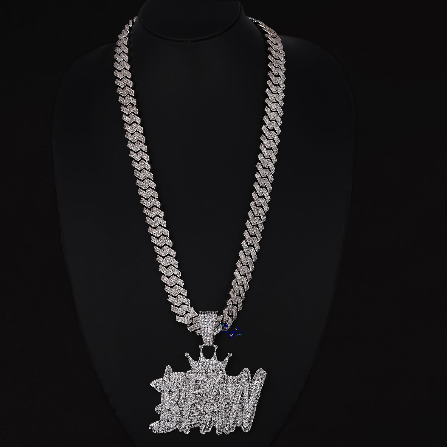 Fashion hip hop jewelry crafted in 925 sterling silver labgrown diamond heavy bling iced out chain with pendant trending jewelry