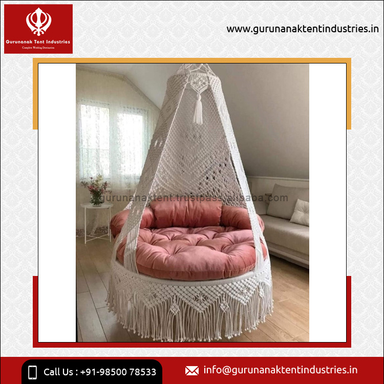 Easy Installation Macrame Swings for Living Room, Balcony and Terrace Available at Affordable Market Price Manufactured in India