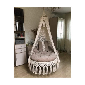 Easy Installation Macrame Swings for Living Room, Balcony and Terrace Available at Affordable Market Price Manufactured in India