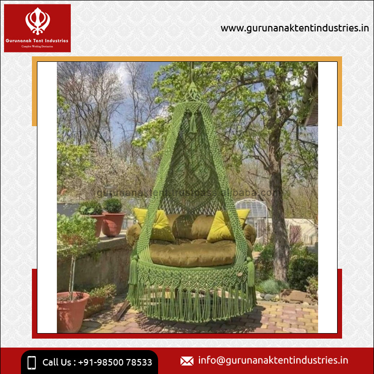 Macrame Material Patio Swings Superlative Quality Custom Made Indoor Swing Available for Bulk Buyers at Discounted Price