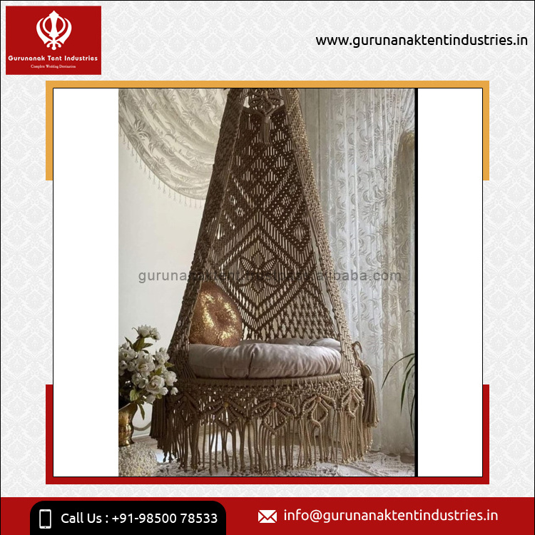 Patio Swing Exporter of Best Quality Strong and Foldable Macrame Swings with Pillows and Mattresses at Affordable Price