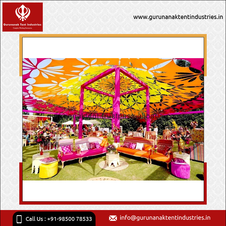 Exporter of Highest Quality Water Resistance Fabric Carved Tent for Wedding and Party Available at Discounted Market Price