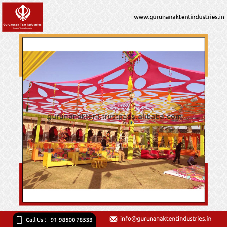 Exporter of Highest Quality Water Resistance Fabric Carved Tent for Wedding and Party Available at Discounted Market Price