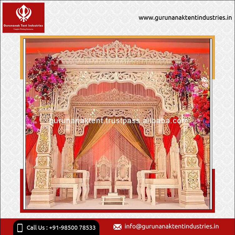 Manufacturer of Wedding Stage Backdrop Unbeatable Quality Unbreakable Fiber Glass Material Stage for Wedding at Best Price