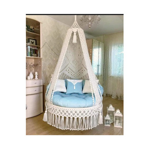 Indoor Swing for Living Room, Balcony and Terrace Modern Design Style Custom Made Macrame Material Swings at Wholesale Price