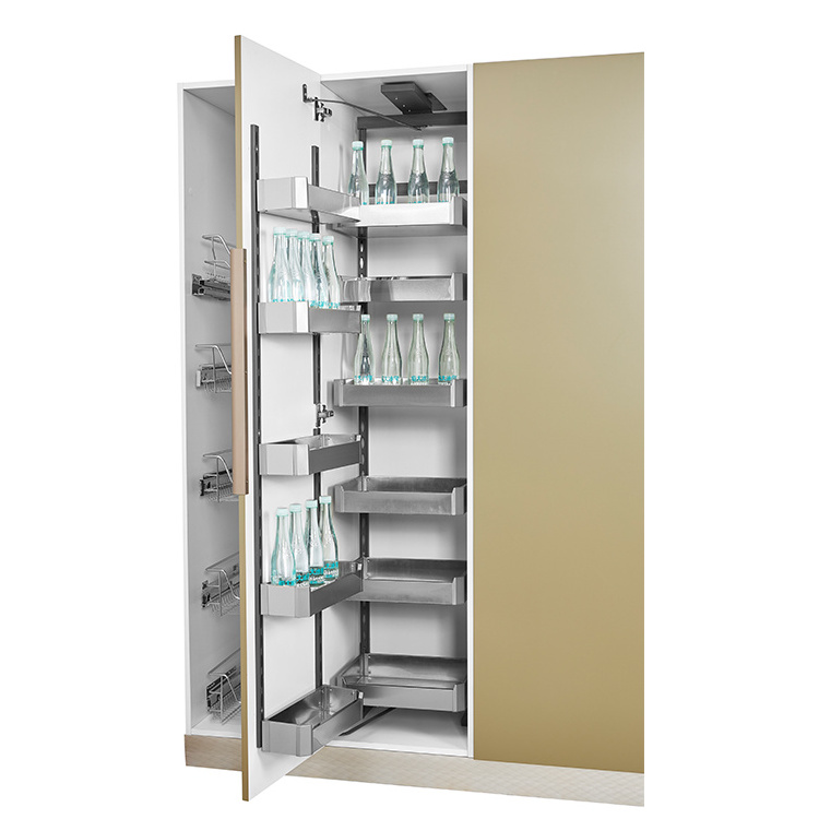 Luxury Flat Pack Commercial Fitted Shelving Tall Modern Kitchen 6/5/4/2 Layer Storage Cabinet Pantry Kitchen Set Units