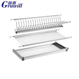 3 tier kitchen metal stainless steel dish rack drainer over the sink dish drying rack