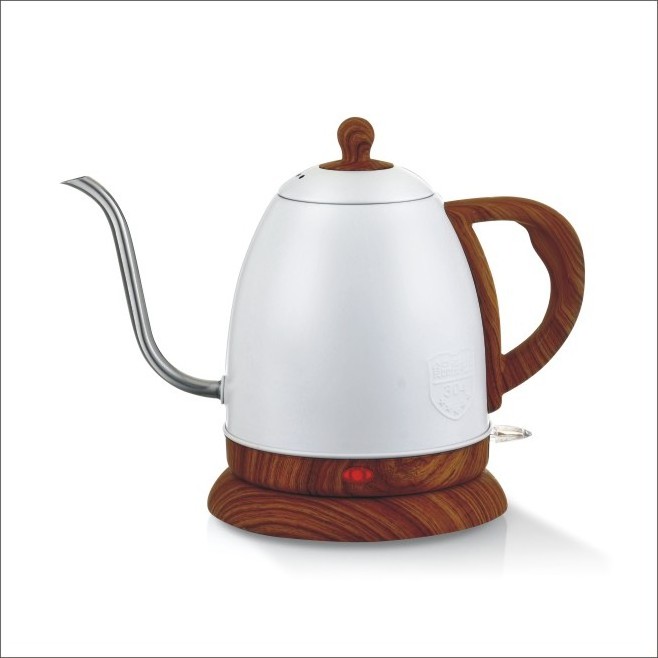 1.0L Auto Shut-off Cordless Jug Electric Stainless Steel gooseneck Kettle for coffee and tea