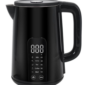 Black 1.7L Double layer Cold touch smart digital electric kettle with  keep warm temperature electronic control Tea milk coffee