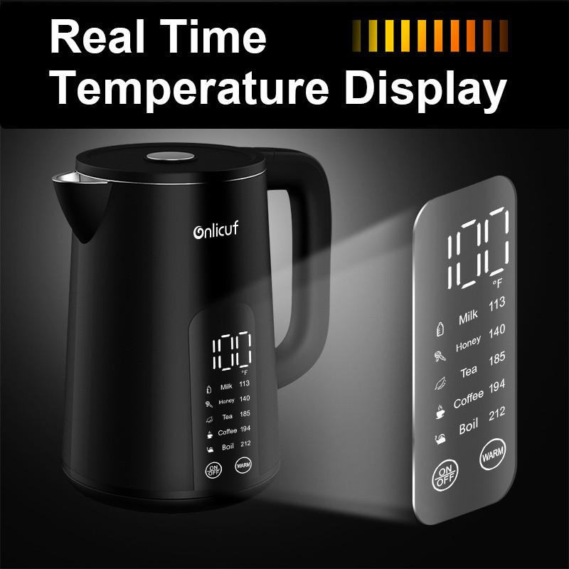 New 1.7L Digital Tea Smart Electric Kettle Tuya Wifi Keep Warm Temperature Mobile Control Display Kettle