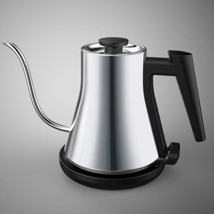 0.8L 1000w Gooseneck Coffee Kettle Electric Stainless Steel Gooseneck Electric Coffee Kettle For Pour Over Coffee