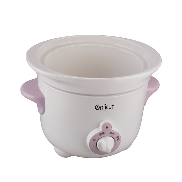 1.0L 1.5L 2.0L safety baby food slow cooker with ceramic pot rotary knob