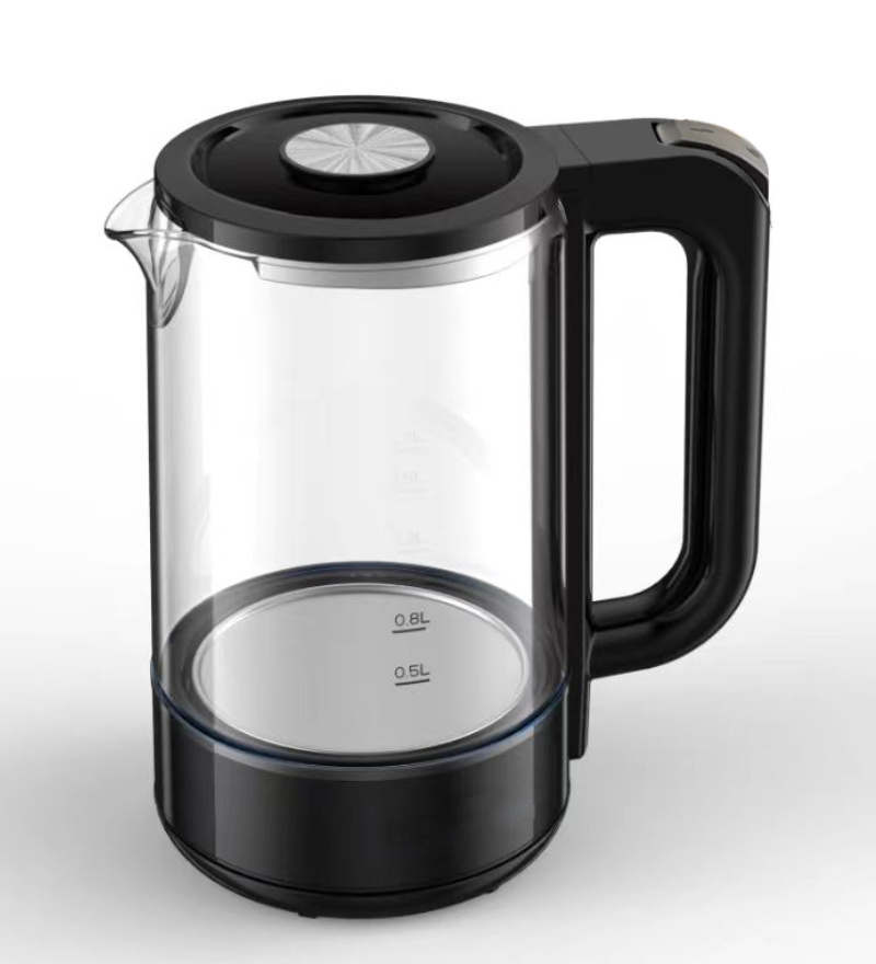 2.0L Kitchen  New Glass Electric kettle 1.8L Kitchen Glass Tea Electric Kettle With LED Light with temperature controll