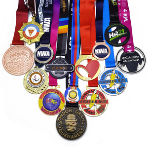 Supplier Design Graduation Medals Custom Medallion Running Sports Metal Zinc Alloy Award Medals Blank Medal Souvenir With Ribbon