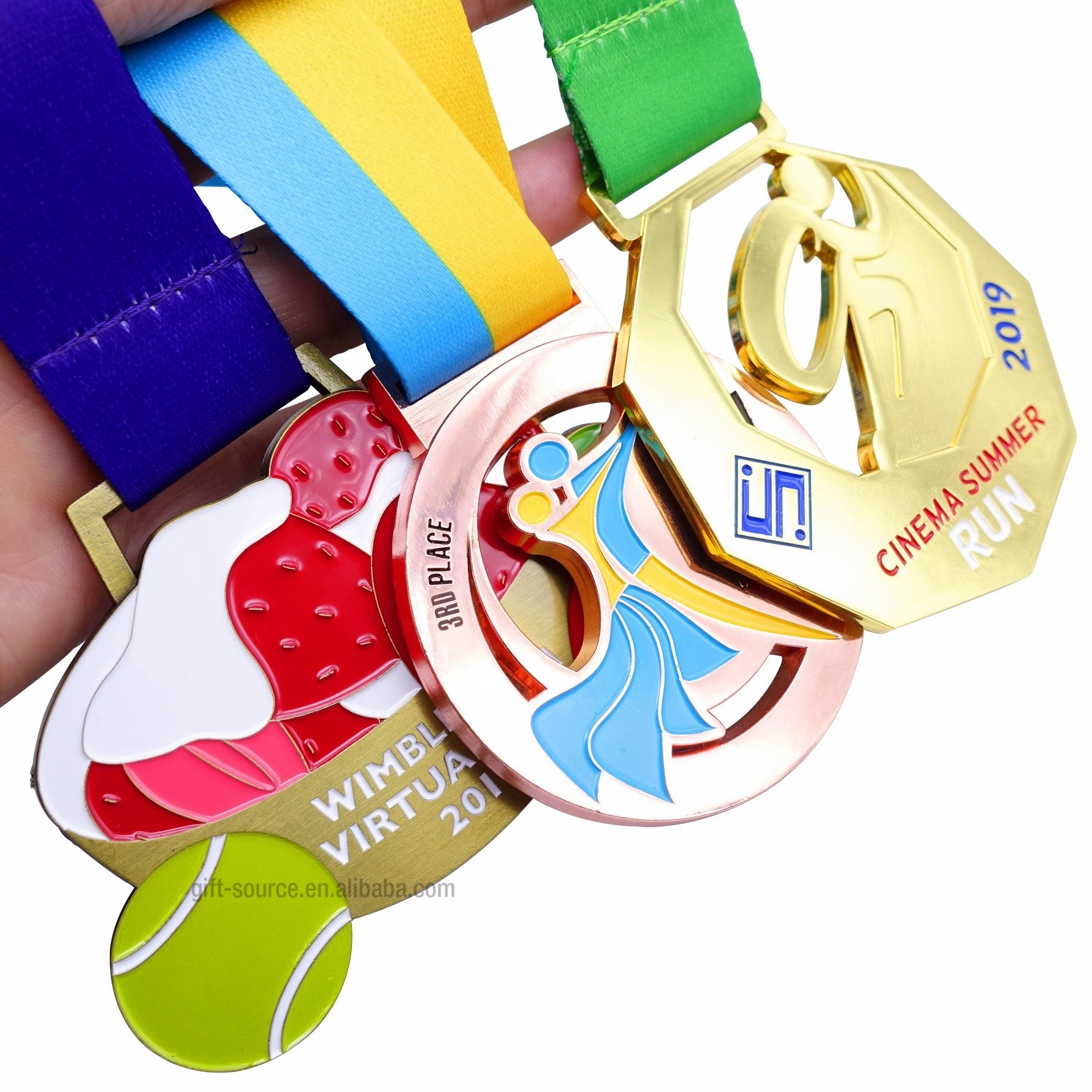 Supplier Design Graduation Medals Custom Medallion Running Sports Metal Zinc Alloy Award Medals Blank Medal Souvenir With Ribbon