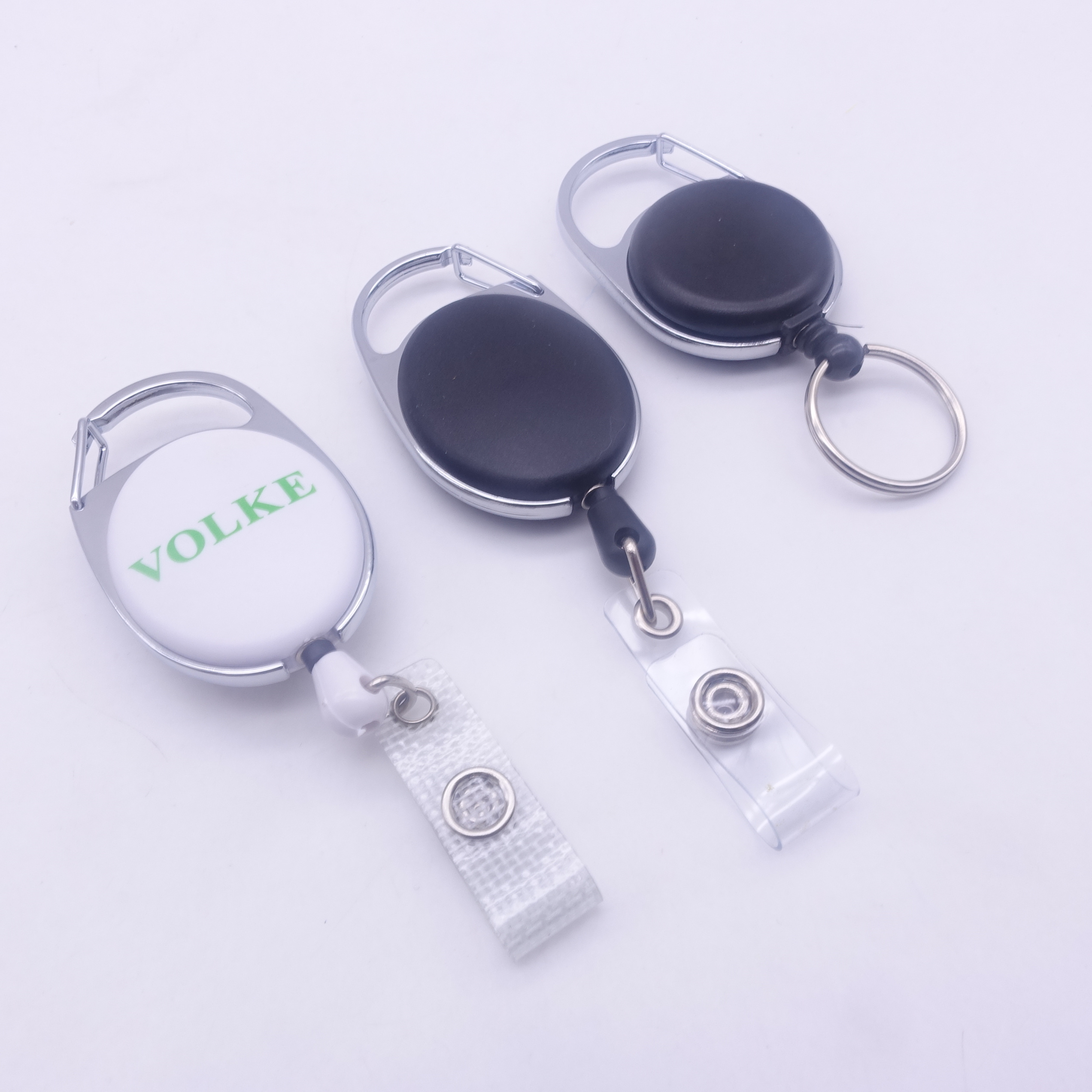 Designer custom yoyo id retractable magnetic badge reels/ nurse plastic badge holder clips