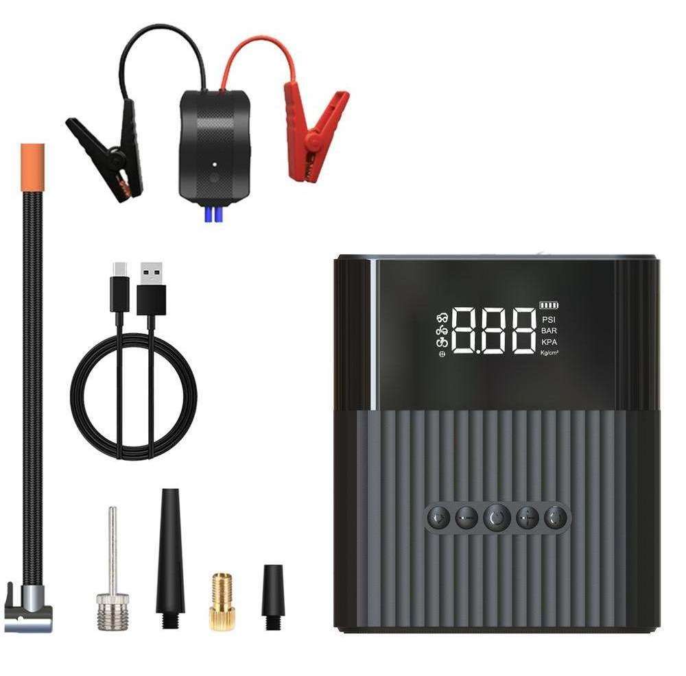 Portable Practical 12000mAh Car Jump Starter With Vehicle Tyre Air Pump 12V Air Compressor Tire Inflator