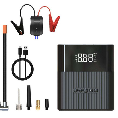 Portable Practical 12000mAh Car Jump Starter With Vehicle Tyre Air Pump 12V Air Compressor Tire Inflator