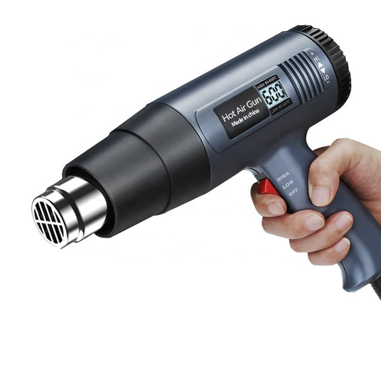 Low Price Brand New 2000w Temperature Eu Plug Adjustable Digital Display Handheld Heat Gun