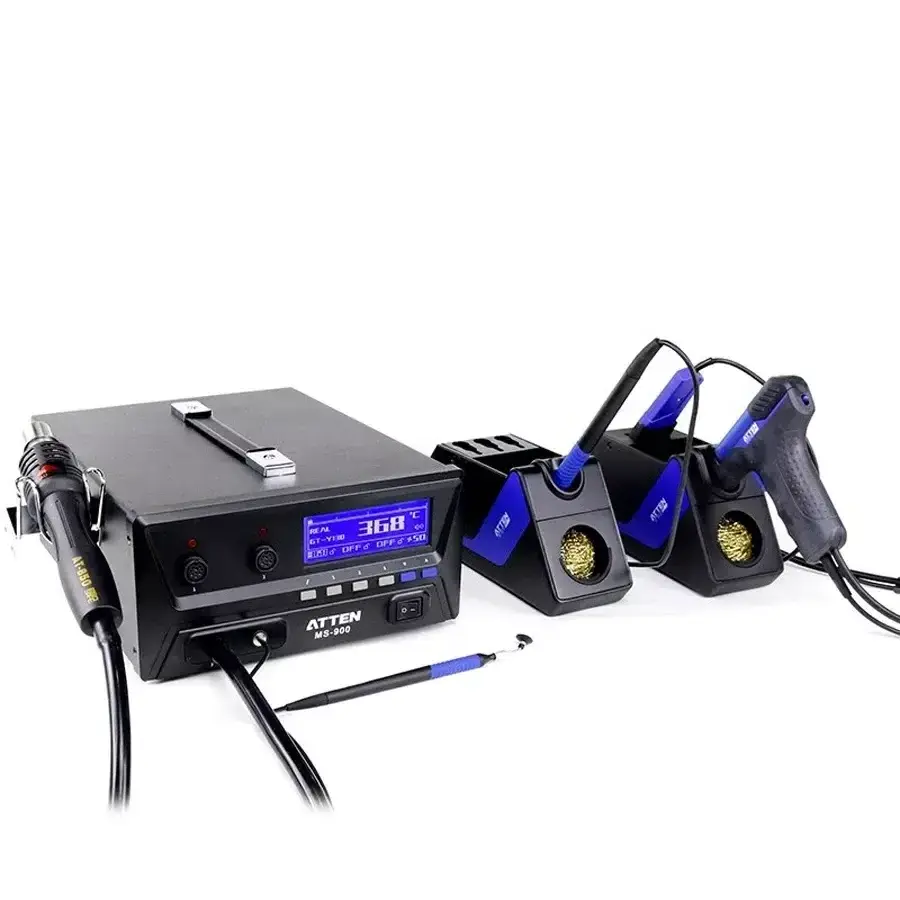 ATTEN MS-900 4-in-1 Desoldering gun + Soldering tweezers + Soldering Stations + Hot air desoldering station Rework Station