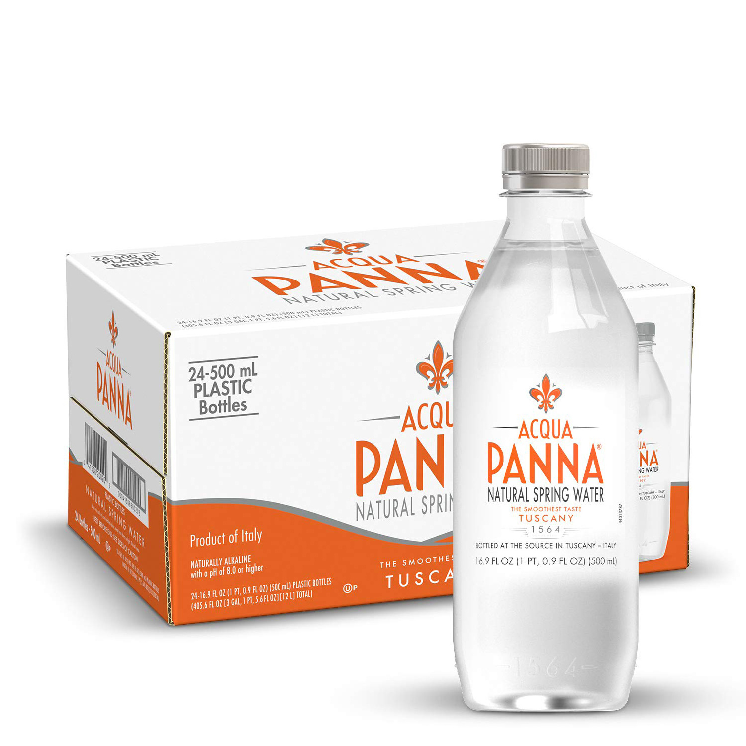 Panna water in glass bottle