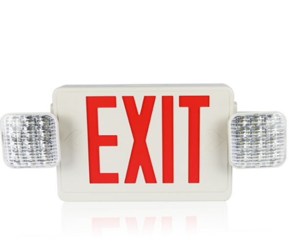 Emergency Led Light Rechargeable Wall-mounted Exit Sign Dual Head Emergency Light