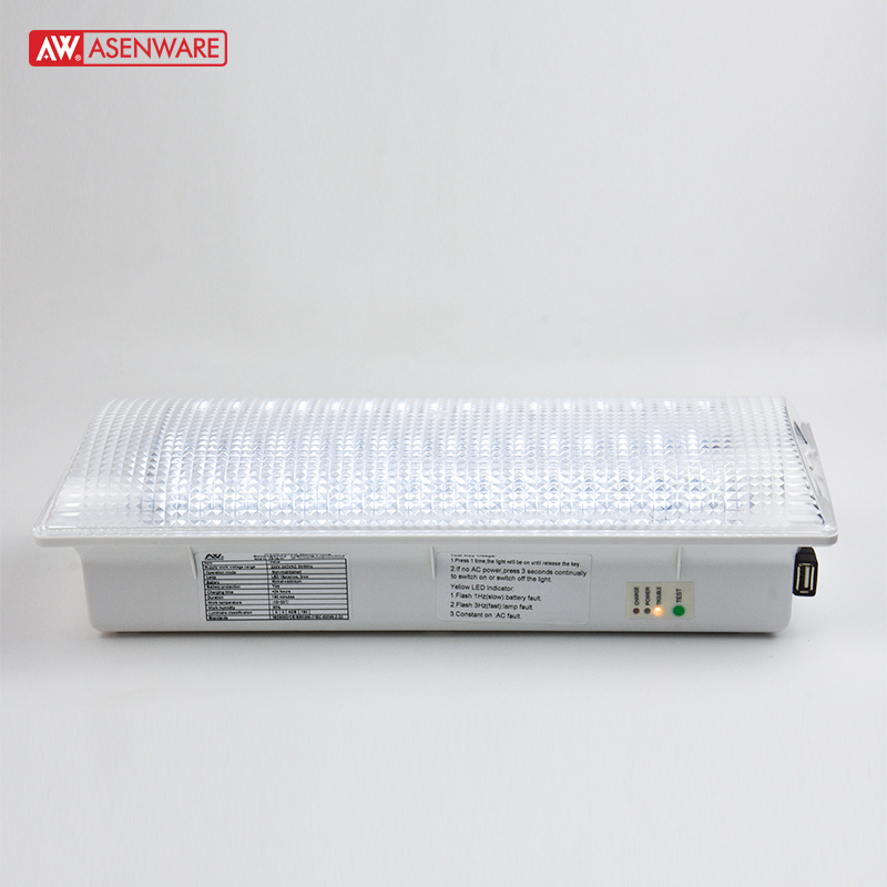 High brightness Streamlined Design Surface-Mount LED Emergency Light with battery protection and easy installation