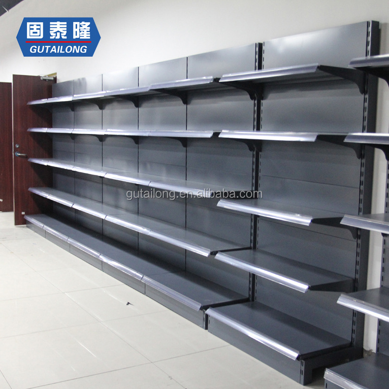 Metal grocery supermarket steel display shelf for singled  supermarket display rack