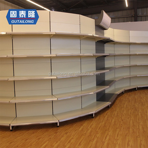 Metal grocery supermarket steel display shelf for singled  supermarket display rack