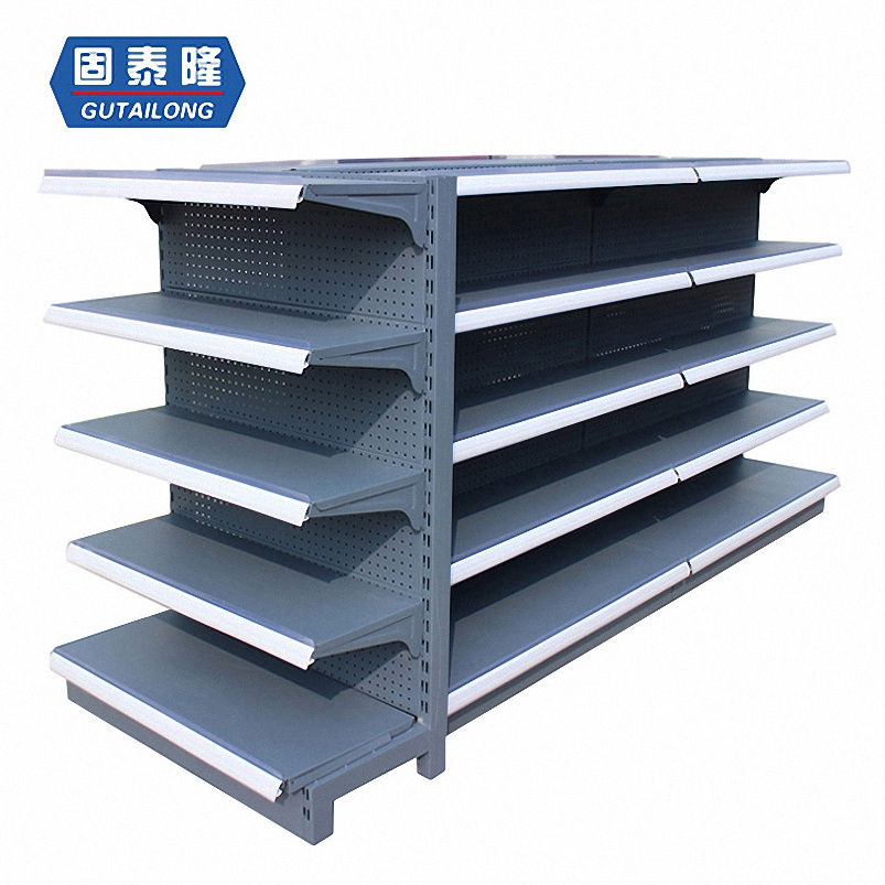 Modern retail shop gondola shelving system grocery store used display units shelving for sale