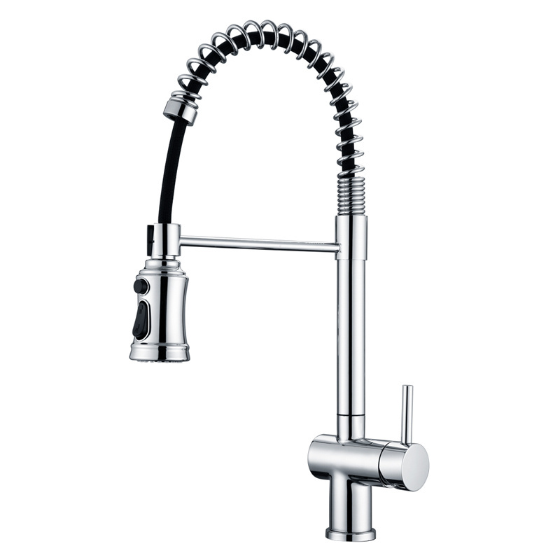 Hot Selling Fashionable Commercial Restaurant Flexible Sink Kitchen Faucet With Spring Pull Down Spray Head mixers