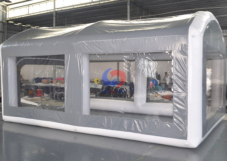 outdoor hail protection mobile folding inflatable car garage tent, black inflatable car cover for hail resistant