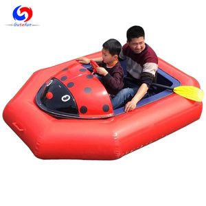 amusement water park large size adult kids animal shape ladybird bumper boat paddle boat