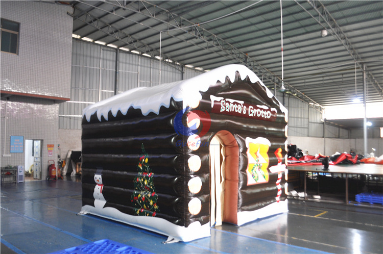 fantastic Santa's Inflatable Grotto, large inflatable Santa Claus house tent for Christmas events