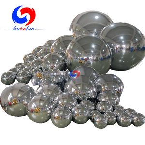 classic colour huge balloons Silver Giant Spheres big shiny inflatable balls giant chrome silver spheres for decoration