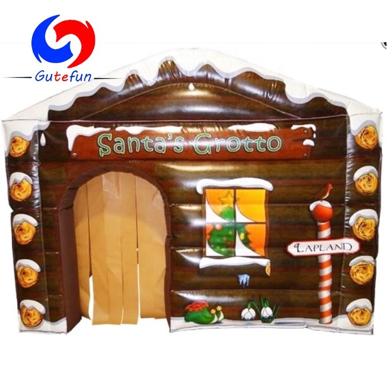 fantastic Santa's Inflatable Grotto, large inflatable Santa Claus house tent for Christmas events