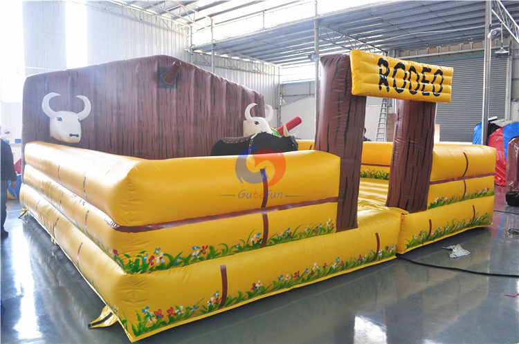 outdoor game kids mechanical inflatable rodeo bull ride simulator riding machine for sale