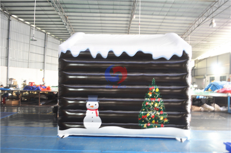 fantastic Santa's Inflatable Grotto, large inflatable Santa Claus house tent for Christmas events