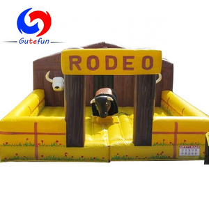 outdoor game kids mechanical inflatable rodeo bull ride simulator riding machine for sale