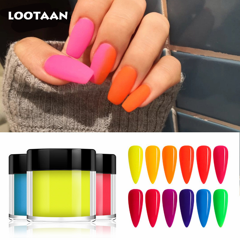 12 Colors 3 in 1Private Label Pigment Luminous Flock  Acrylic Dipping Powders Nail Dip Powder Kit Set For Nail