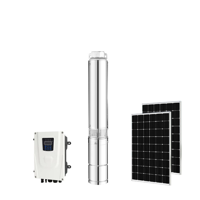 3hp Solar Powered Submersible Pump Dc High Pressure Solar Water  Centrifugal Powered Water Pump Set With Panels