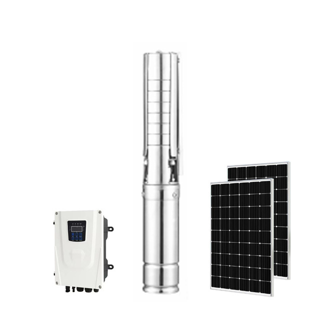 3hp Solar Powered Submersible Pump Dc High Pressure Solar Water  Centrifugal Powered Water Pump Set With Panels